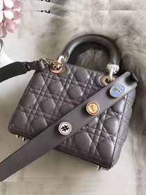 Dior original lambskin small my lady dior bag 44450 grey