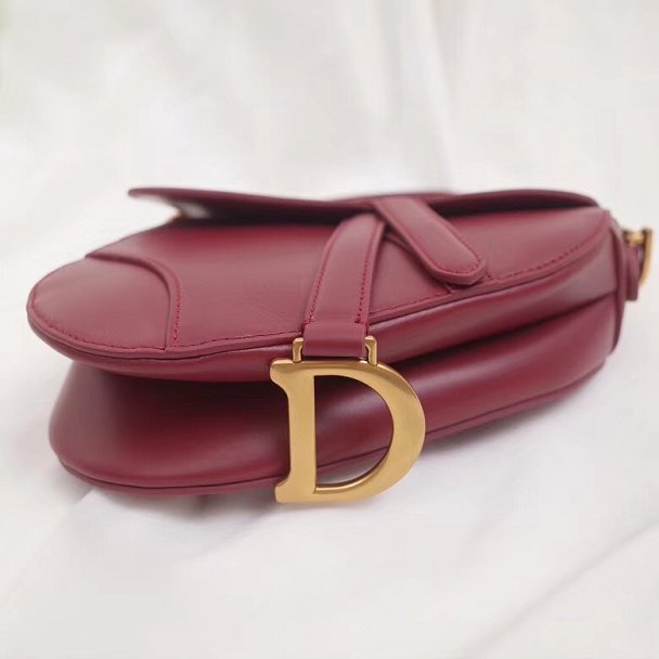 2018 Dior original calfskin saddle bag M0446 red