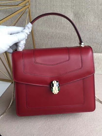 Blvgari original calfskin medium serpenti forever flap cover bag 286858 bordeaux