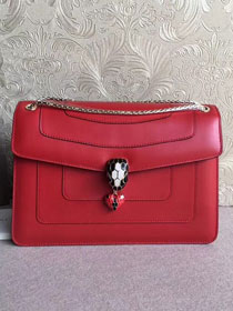 Blvgari original calfskin serpenti forever cover flap bag 283170 red