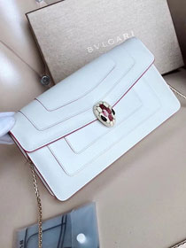 Blvgari original calfskin serpenti forever cover shoulder bag 286195 white