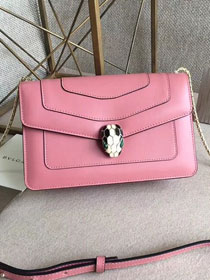 Blvgari original calfskin small serpenti forever cover shoulder bag 286180 pink