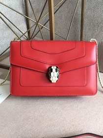 Blvgari original calfskin small serpenti forever cover shoulder bag 286180 red