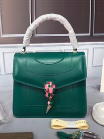 Blvgari original calfskin mini serpenti forever flap cover bag 286906 green