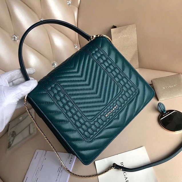 Blvgari original calfskin serpenti forever cover bag 286162 green