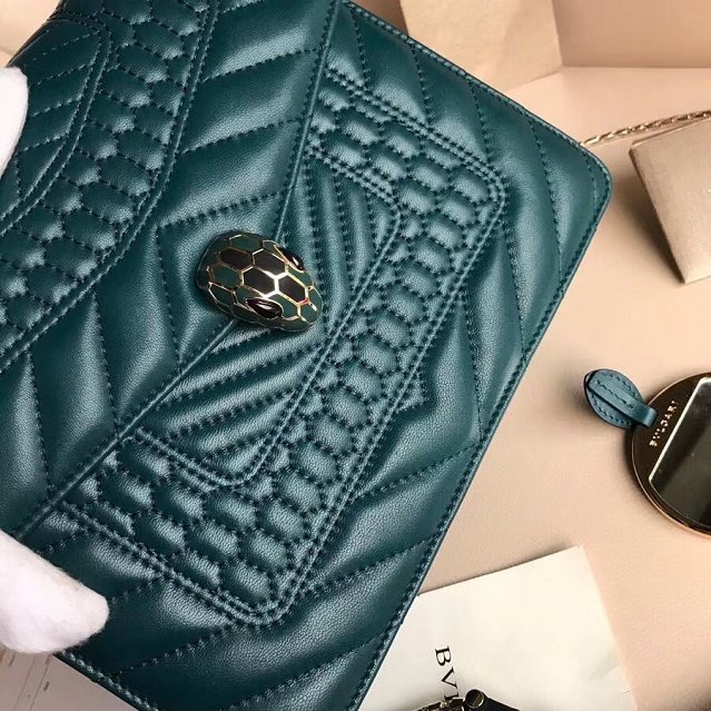 Blvgari original calfskin serpenti forever cover bag 286162 green