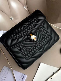 Blvgari original calfskin serpenti forever cover bag 286163 black