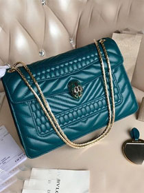 Blvgari original calfskin serpenti forever cover bag 286163 green