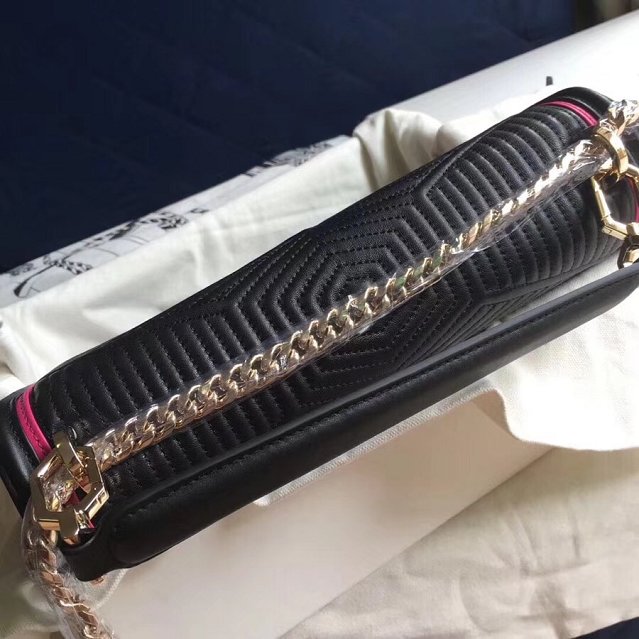 Blvgari original lambskin serpenti forever cover top handle bag 286633 black