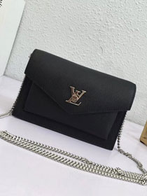 2019 Louis vuitton original calfskin mylockme chain pochette M63471 black