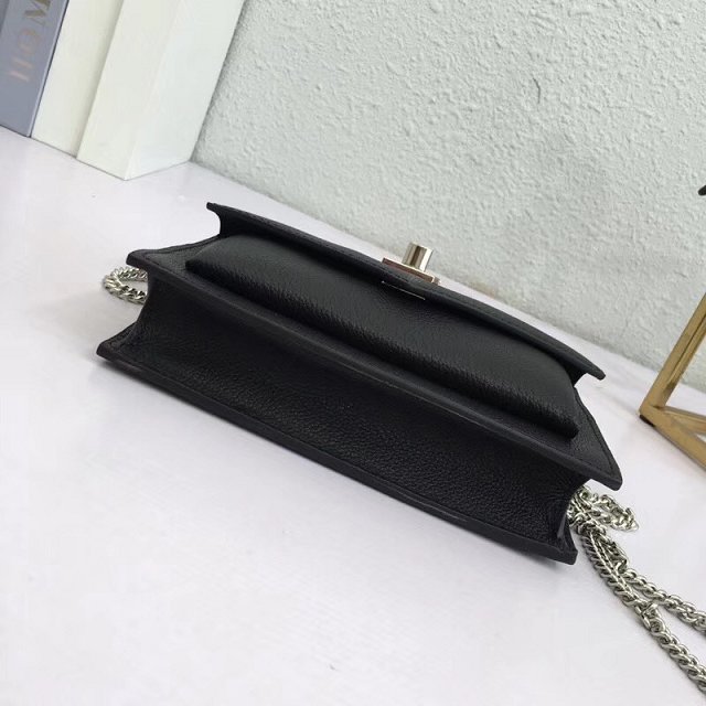 2019 Louis vuitton original calfskin mylockme chain pochette M63471 black