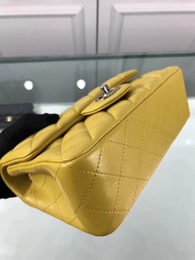 CC original lambskin leather mini flap bag A69900 yellow