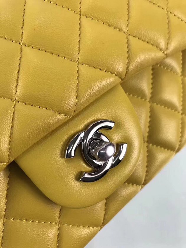 CC original lambskin leather mini flap bag A69900 yellow