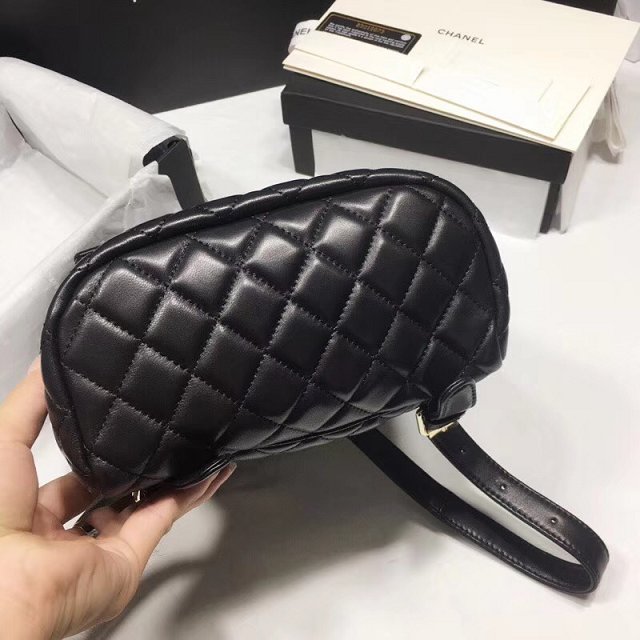 2018 CC original lambskin leather medium backpack A91121 black