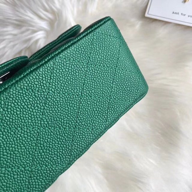 CC original grained calfskin mini flap bag A69900 green