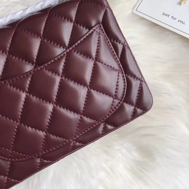 CC original lambskin super mini flap bag A35200 bordeaux