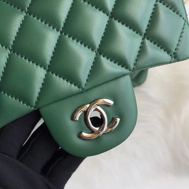 CC original lambskin super mini flap bag A35200 green 