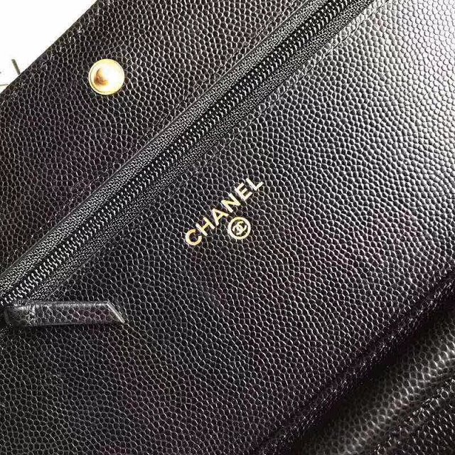 CC original grained calfskin woc chain bag 80983 black