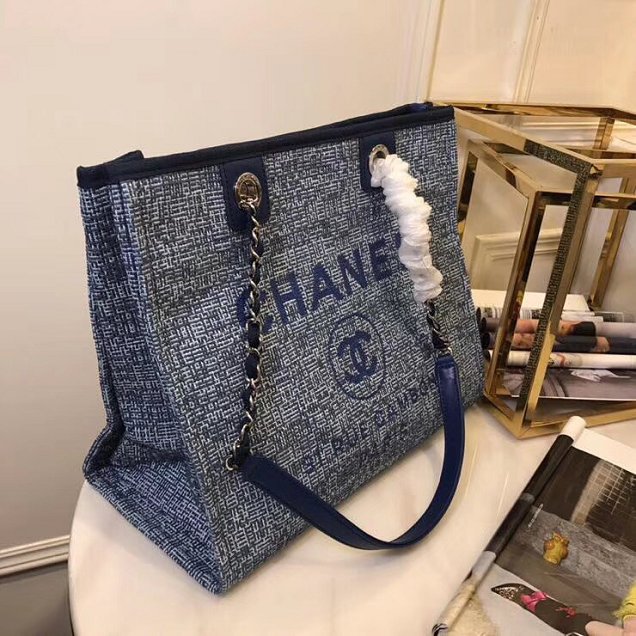 CC original canvas medium shopping bag A66940 blue