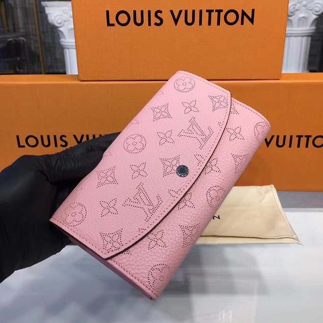 Louis vuitton original mahina leather iris wallet M60145 pink