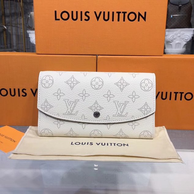 Louis vuitton original mahina leather iris wallet M60177 white