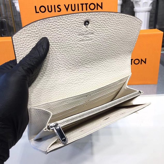 Louis vuitton original mahina leather iris wallet M60177 white