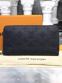 Louis vuitton original mahina leather zippy wallet M61867 black