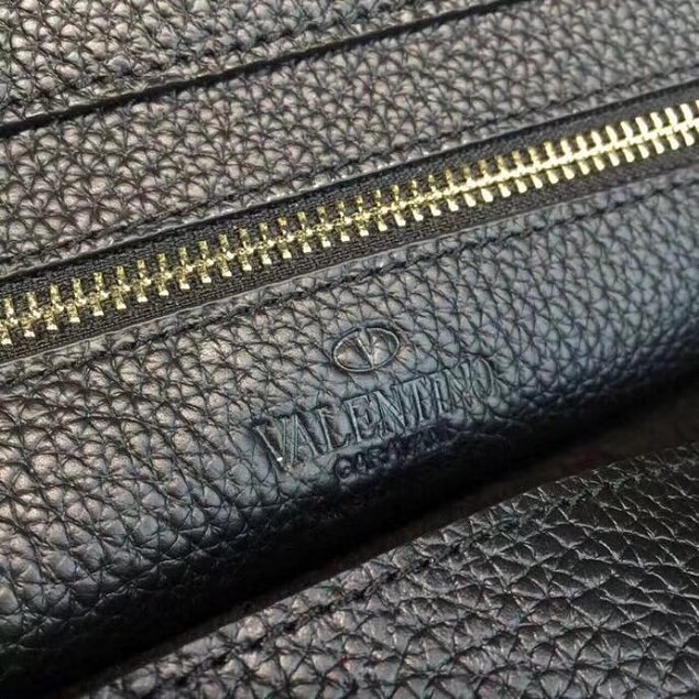 Valentino original calfskin rockstud large hobo bag 0941 black