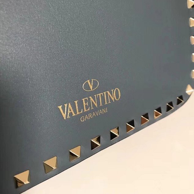 Valentino original calfskin rockstud shoulder bag 0125 light blue