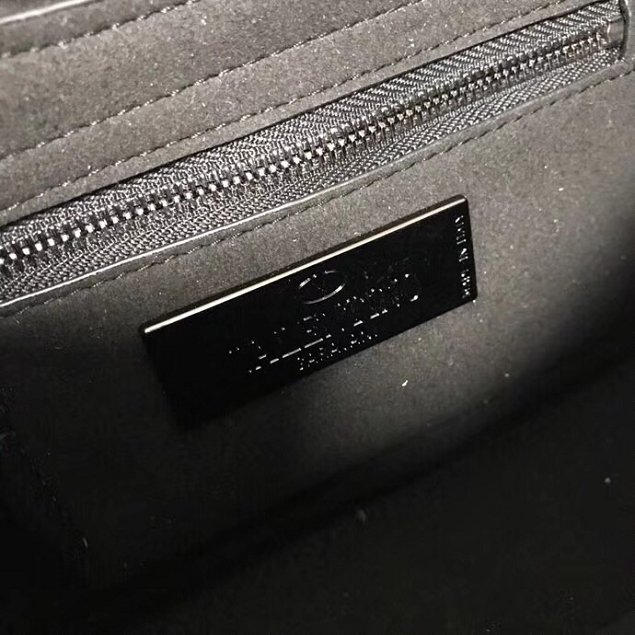 Valentino original calfskin rockstud mini shoulder bag 0124 black