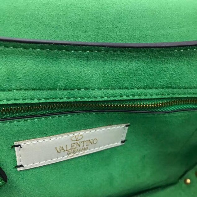 Valentino original grained calfskin multi-rockstud shoulder bag 0125 green