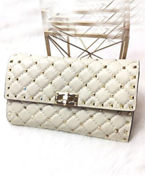 Valentino original lambskin rockstud spike crossbody bag 0137 white