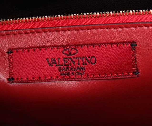 Valentino original suede rockstud large chain bag 0121 black
