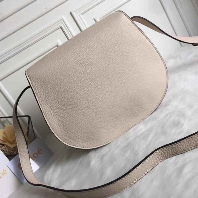 Chloe original calfskin large marcie crossbody saddle bag 2019 beige