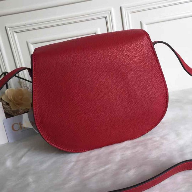 Chloe original calfskin large marcie crossbody saddle bag 2019 red