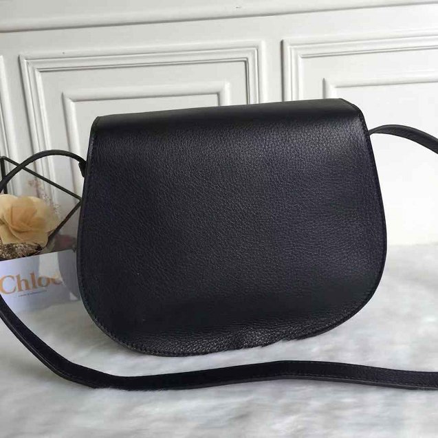 Chloe original calfskin marcie crossbody saddle bag 2000 black