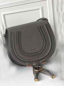 Chloe original calfskin marcie crossbody saddle bag 2000 grey