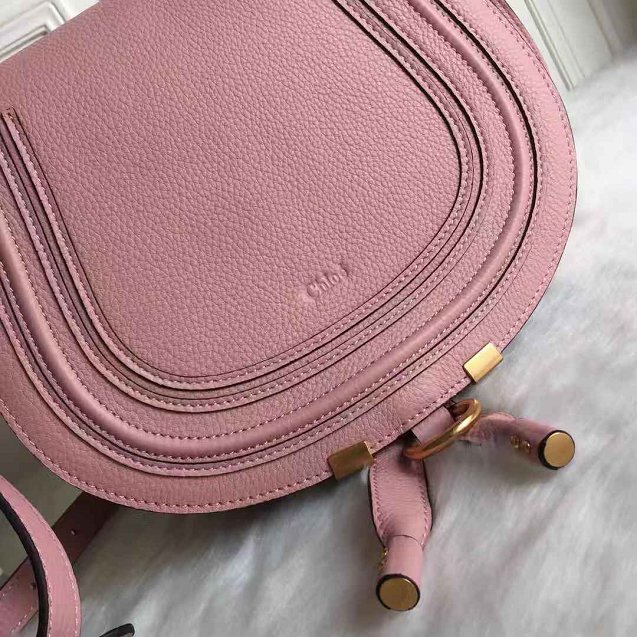 Chloe original calfskin marcie crossbody saddle bag 2000 pink