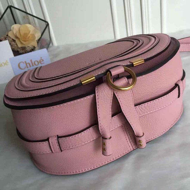 Chloe original calfskin marcie crossbody saddle bag 2000 pink