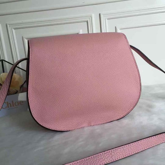 Chloe original calfskin marcie crossbody saddle bag 2000 pink