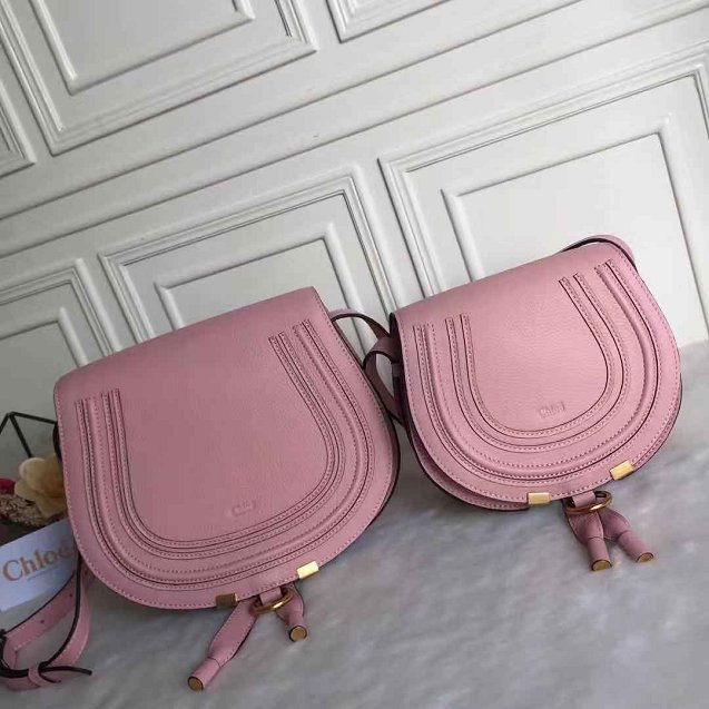 Chloe original calfskin marcie crossbody saddle bag 2000 pink