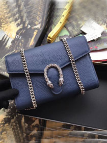 GG original calfskin dionysus mini chain bag 401231 blue