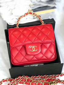 2019 CC original lambskin mini flap bag A35200 red