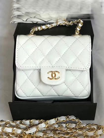 2019 CC original lambskin mini flap bag A35200 white