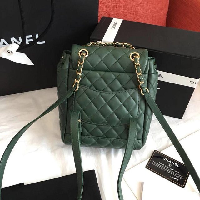 2018 CC original lambskin leather medium backpack A91121 green