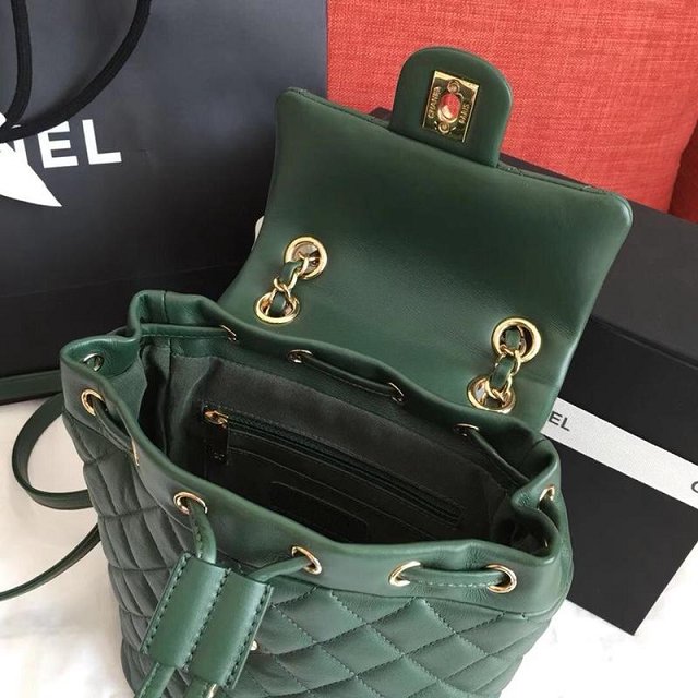 2018 CC original lambskin leather medium backpack A91121 green