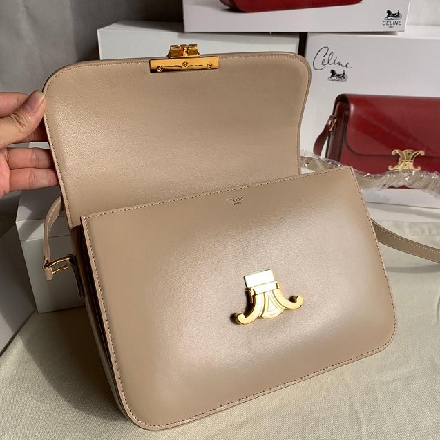 2019 Celine original calfskin large triomphe bag 187353 apricot