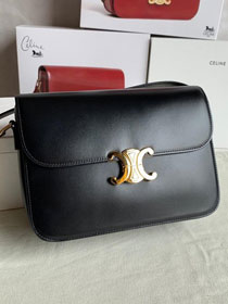 2019 Celine original calfskin large triomphe bag 187353 black