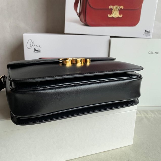 2019 Celine original calfskin large triomphe bag 187353 black