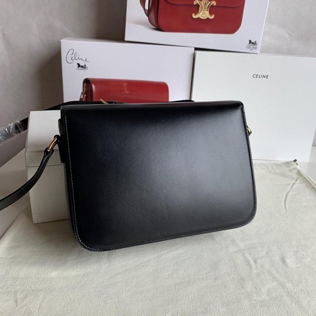 2019 Celine original calfskin large triomphe bag 187353 black